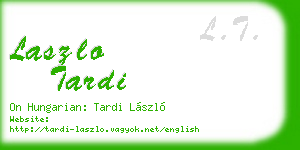 laszlo tardi business card